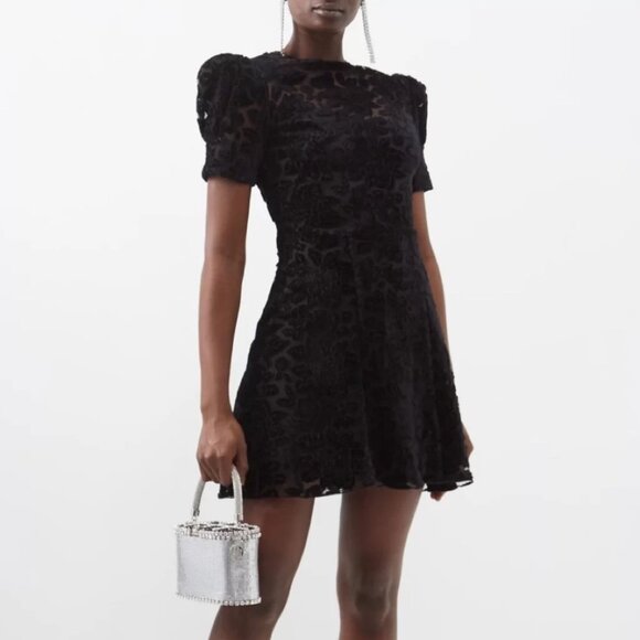 Vampire's Wife Short Black Velvet Dress - Size 14/18UK - NWT - Picture 1 of 16